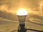 LED電球・電球交換LED電球9W・電球色・点灯写真【LED電球・電球型LED電球】
