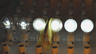 ミニクリプトン球交換LED電球・ミニクリプトンLED電球・照射写真3【ミニクリプトンLED・ミニクリプトン交換LED電球】