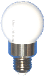 LED電球|LED電球・昼光色・60mm・ハイパワーLED4W・ホワイトフルカバー・調光タイプ【LED電球・電球型LED電球】