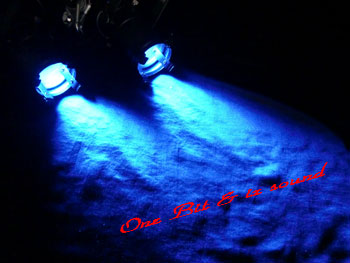 ミニスポットライトレンタル照射写真（１）（青色ＬＥＤ）・ＬＥＤスポットライトレンタル【照明レンタル】