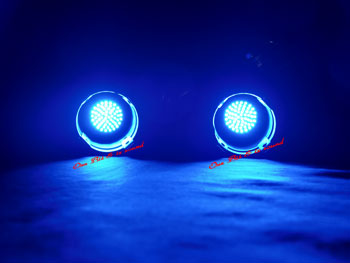 ミニスポットライトレンタル照射写真（２）（青色ＬＥＤ）・ＬＥＤスポットライトレンタル【照明レンタル】