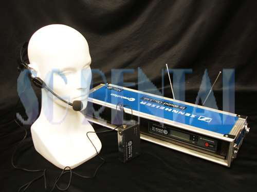 ワイヤレスマイクレンタルの使い方の参考写真（１１）・ワイヤレスマイクのヘッドセットマイクを使用する際のイメージ写真です！【ワイヤレスマイクレンタルなら新宿至近のＳＧレンタル！】